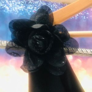 French One Shoulder Black Gown